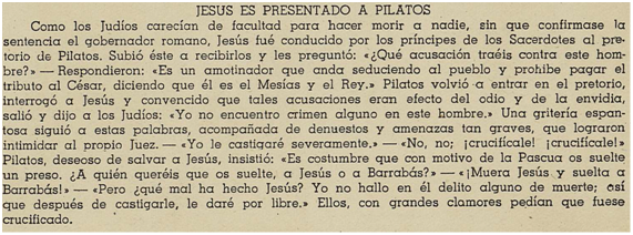 Jesús es presentado a Pilatos